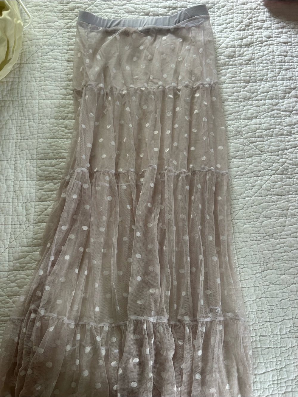 Polka Dot SHEER Tulle Maxi Skirt -